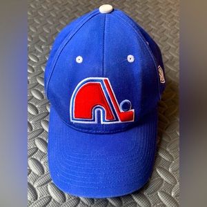 Vintage NHL Quebec Nordiques Cap / Hat, Blue, Adjustable Closure - Excellent!